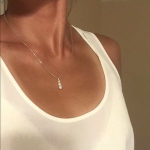 Sterling Sliver necklace with cubic zirconia